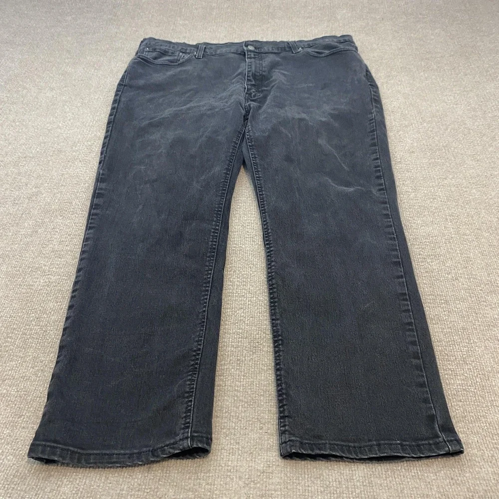 Levis 541 Jeans Mens 42x29 Black Wash Athletic Taper Stretch Denim Pants